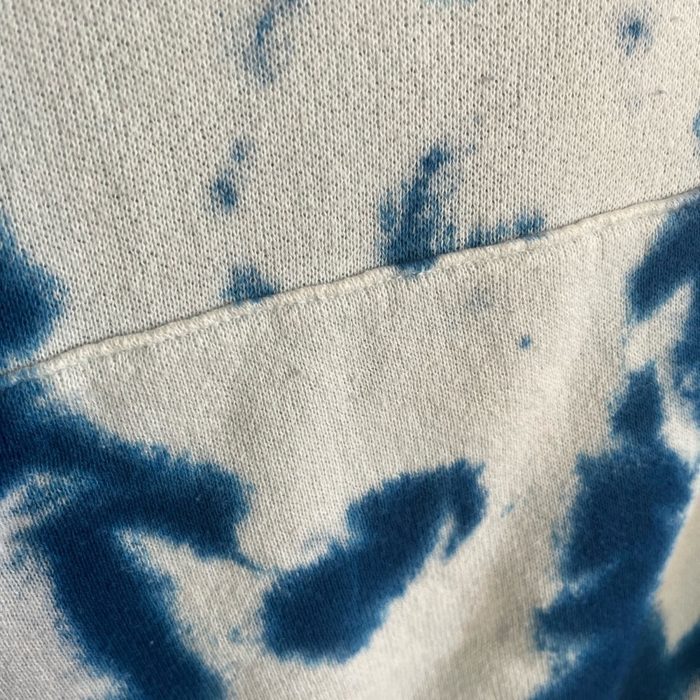 THE ELDER STATESMAN True Blue Tie-Dye Cotton & Cashmere Terry Hoodie - XL - Picture 5 of 16